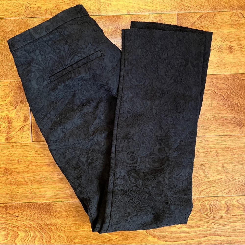 ZARA Paisley Roccoco Baroque black ankle pants - XS